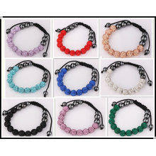 Gutes Glück Armband! Bunte 11pcs Kristallkugeln Shamballa Armband-Fabrik-Großverkauf BR262